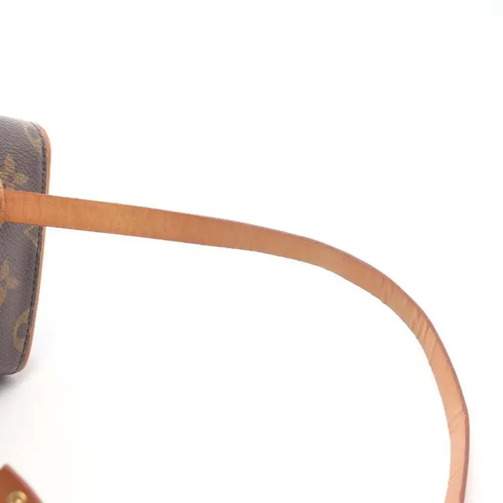 LOUIS VUITTON Authentic Brown Monogram Leather Pochette Fanny Pack - Picture 12 of 13